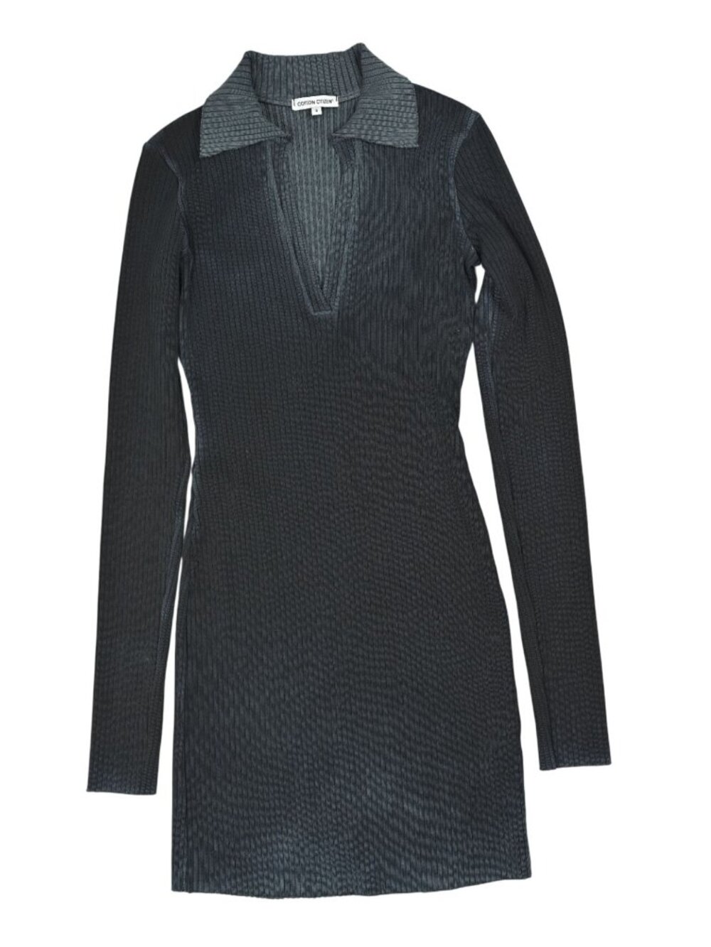 Cotton Citizen Ibiza Polo Dress in Vintage Black